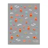Redanco5D Estampado Ins Popular Caricatura Carcasa Ligera Pegatinas para Uñas Arte de Uñas Peces Dorados Calcomanías 3D para Uñas He1649