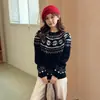 Suéter Retro Romántico de Moda Fair Isle con Copos de Nieve 2026 para Ropa Familiar, Suéter de Lana Pulóver Cálido y Atmosférico