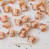 Estrela de cinco pontas de folha de prata esmaltada furo reto material para miçangas faça você mesmo acessórios feitos à mão