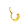 Novo Anel Fechado Liso de Aço Inoxidável Henson Estilo Europeu e Americano Simples Anel de Nariz e Joia para Piercing de Orelha em Forma de Cobra Torcida