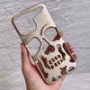 Funda para teléfono con calavera electrochapada esmerilada para Apple 15PRO MAX Funda para teléfono para iPhone 14 Moda