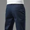 Nuevos Pantalones Casuales de Gama Alta para Hombre 2026, Estilo Primavera y Otoño, Pantalones de Vestir Rectos Ajustados, Pantalones Largos Forrados de Polar para Hombre