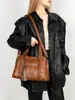 Bolsa Feminina Transfronteiriça 2026 Novo Modelo para Mães de Meia-Idade, Bolsa de Mão Simples, Bolsa de Ombro e Transversal de Couro Macio na Moda com Grande Capacidade