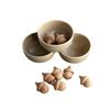Venta directa de fábrica comercio exterior Estilo de registro pala de madera cuchara de sopa espátula plato tazón tabla de cortar casa de juegos juguetes de cocina