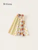 Ropa Infantil Bangxuan Vestido para Niñas Vestido Halter Infantil de Bloques de Color Retro Verano Nuevo Cuadros Puntos Vestido de Corte A para Niños Pequeños