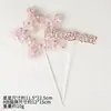 Desenho Animado Rosa Legal Mimi Decoração de Bolo Figuras Mimi Legal Cachorro de Orelhas Longas e Menina Gata Princesa Toppers de Aniversário