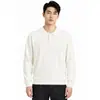 Roupas Masculinas de Luxo Leve Europeias e Americanas Estilo Old Money Camisa Polo de Tricô com Lapela Suéter Masculino de Tricô com Listras Verticais Novo para Outono e Inverno Masculino