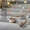 Pulsera de Doble Capa de Moda Estilo Japonés y Coreano de Diseñador con un Toque de Lujo, Lujo Ligero, Simple y Versátil, un Pequeño Regalo