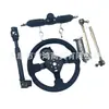 Volante modificado para kart de cuatro ruedas, vehículo eléctrico, volante de 32 cm, kit de mangueta de dirección, sistema de dirección completo