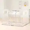 Divisor de Estantería de Acrílico Soporte para Libros Estante Transparente de Escritorio Estante para Archivos Soporte de Escritorio para Estudiantes