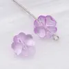 Cuentas Sueltas de Cristal de Vidrio de 10 mm con Forma de Trébol de Cuatro Hojas Color Gelatina Agujero Recto Cuentas para Pulsera Accesorios para Pulseras DIY