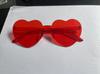 Gafas de sol sin montura en forma de corazón de color gelatina, Gafas de una sola pieza en forma de corazón, Colores deslumbrantes, Estilo transfronterizo