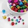 Atacado 6-12mm Sino Dourado e Prateado Pingente Colorido Animal Redondo Sino Natal DIY Chaveiro Pingente Acessórios