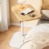 Mesa de noche plegable y ajustable para uso doméstico en el dormitorio, mesa perezosa simple y personalizable para computadora con almacenamiento y función giratoria