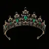 Tocado de Corona de Princesa de Cristal para Mujer, Estilo de Alta Gama, Diadema de Corona Nupcial para 18 Cumpleaños