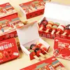 Caixas Personalizadas para Embalagem de Ovos Tarte de Lote Pequeno, Caixas de Ovos Tarte para Quatro Unidades, Caixas para Levar, Caixas para Lanches de Confeitaria com Janela