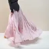 Falda Plisada Texturizada para Mujer Nueva Colección Primavera Verano 2026 Falda Larga con Dobladillo Ancho Falda Simple de Textura de Algodón y Lino