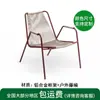 Mesa e Cadeiras de Jantar de Rattan Combinação de Três Peças para Varanda Pátio Externo Jardim Villa Criativa Mesa e Cadeiras de Ferro Forjado ao Ar Livre