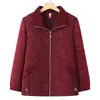 Moderna Abrigo de Primavera y Otoño para Madre 2026 Nuevo Vintage Top para Abuela de Edad Avanzada Chaqueta Casual Talla Grande para Mujer