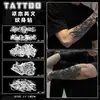 Adesivos de Tatuagem de Ervas Estilo Gótico Dominador à Prova d'Água e Suor Duradouros Tatuagens para Braço e Perna de Homens e Mulheres Adesivos de Tatuagem de Alta Qualidade