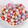 Contas de Resina Color Creme Sonhadoras com Furo Grande Contas Redondas Acessórios de Roupa DIY Acessórios de Cabelo Fivelas de Corda Fivelas de Sapato Contas Acessórios de Roupa