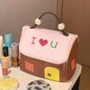 Bolso cuadrado pequeño de lona para cosméticos, bolsa de viaje ligera de gran capacidad y almacenamiento, bolso de mano de gran valor para niña.