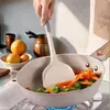 Espátula de Silicona para Cocinar para Uso Doméstico, Específica para Sartenes Antiadherentes, Resistente a Altas Temperaturas, Cuchara de Cocina, Cuchara para Sopa, Espátula, Juego de Utensilios de Cocina de Grado Alimenticio, Longitud Extendida