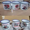 Venta al por mayor del fabricante Taza de esmalte Nostálgica Clásica Retro Taza de té de esmalte De estilo antiguo Tamaño grande Taza impresa personalizada