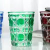 Copa de Vidrio Hecha a Mano con Diseño Creativo Grabado, Vaso para Whiskey, Vaso de Agua Estilo Bosque Fresco, Taza de Té para Mujer