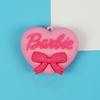 Llavero colgante de Barbie Princesa rosa de dibujos animados para pareja, mochila escolar, muñeca de silicona, muñeca, pequeño regalo, venta al por mayor