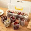 Caja de Almacenamiento de Plástico para Especias con Asa Organizador para Gabinete de Cocina Contenedor Hermético de Grado Alimenticio para Condimentos para Uso en el Hogar