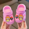 Chinelos de Verão para Crianças, Tamancos Fofos com Solado Macio, Sapatos Fechados para Meninos para Casa com Desenhos, Antiderrapantes para Meninas, Sandálias de Praia