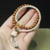 Pulsera Doble Círculo Barbie Sándalo Estrella Luna Cuentas Bodhi Colgante Gato Cuentas Mori