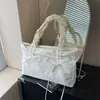 Bolsa Feminina Plissada Elegante de Grande Capacidade 2026 Nova Versão Coreana Simples Casual Bolsa Tote Bolsa de Ombro para o Dia a Dia