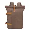 Mochila Personalizada para Computador Masculina Clássica Europeia e Americana Retro Impermeável Lona com Cera de Abelha Bolsa de Grande Capacidade para Esportes ao Ar Livre Montanhismo