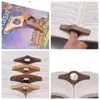 Soporte Creativo para Libro con Pulgar para Leer, Anillo de Madera para Presionar Páginas, Herramienta de Lectura con Una Mano, Anillo de Dedo de Prensa de Libro de Lectura de Madera Vintage