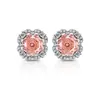 Pendientes de Aro de Corte Milenio Rosa Transfronterizos Europeos y Americanos Moda para Mujer Pendientes de Corte Flor de Hielo Diamante de Alto Carbono Pendientes de Venta en Vivo