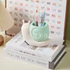 Novo Porta-Canetas Caixa de Armazenamento de Papelaria para Mesa Balde de Armazenamento para Pincéis de Maquiagem Caracol Dinossauro Desenho Animado Porta-Canetas de Escritório Lembrança