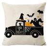 Halloween Pillow Case Linho Pêssego Couro Super Soft Sofa Almofada Corvo Abóbora Amazon Nova Almofada Travesseiro