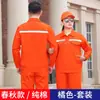 Conjunto de uniforme de trabalho de dupla camada feito sob medida para primavera e outono, durável e resistente a manchas, para fábricas de reparo automotivo, incluindo camisas de trabalho e macacões de fábrica