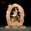 Zangcun "Estatua de Buda Rey Gesar" Escultura de Bronce "Protector Rey Gesar" Adorno de Estatua Pequeña de Bronce Portátil 5 pulgadas