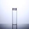 Venta al por mayor, botella con tapa de rosca de aluminio de 30 mm, transparente, para cápsulas de Cordyceps en polvo, de borosilicato alto.
