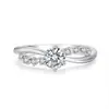 Anel de Prata S925 Estilo Igual ao Livro Vermelho Pequeno Anel de Diamante Moissanite da Atriz He Um Quilate Anel Feminino Ao Vivo Suprimento Ao Vivo
