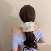 Goma de pelo azul ~ Cuadros Bordada Pequeña Floral para Moño Cola de Caballo Baja Lazo para el Cabello Lazo para el Cabello de Verano 2025 para Mujeres