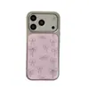 Capa de Celular Rosa Suave Estilo Coreano com Laço para iPhone 17 Promax Adequada para iPhone 16 Pro Resina 15 Pro/14