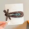 Pinza para el Cabello Melaleuca Otoño e Invierno para Mujer Lazo Estampado Leopardo Exquisita Pinza BB Accesorios para el Cabello Nuevo Estilo 2026 Pinza de Pato de Punto Versátil