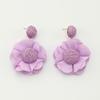 EZ4804 Llegada Nueva Transfronteriza Europea y Americana Flor de Tela Pendientes Hechos a Mano Lafitras Joyería de Flores Elegantes para Mujeres
