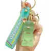 Urso Gravata Borboleta de Cristal Chaveiro Feminino Fofo Chaveiro Criativo de Casal Pingente de Carro Desenho Animado Decoração Fofa para Mochila