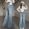 Jeans para Niñas 2026 Nuevos de Primavera y Otoño Elegantes Pantalones Elásticos para Niñas Mayores Pantalones Acampanados de Primavera