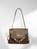 Bolsa Feminina de Grande Capacidade, Nova Bolsa Kelly Retrô, Design de Moda de Nicho, Versátil, Luxo Leve, Bolsa de Ombro de Couro Genuíno